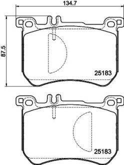 Тормозные колодки перед. Mercedes-Benz W222, X222, R231 12- PAGID 8DB 355 020-491