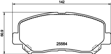 Тормозные колодки дисковые перед. Mazda Cx-5 2.0/2.2D/2.5 11.11- PAGID 8DB 355 020-511
