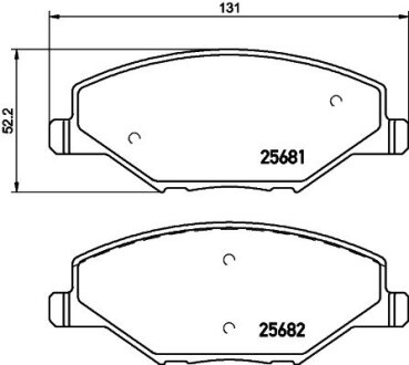 Тормозные колодки перед. Skoda Fabia II-III 11- /VW Polo 10- (TRW) PAGID 8DB355020-521
