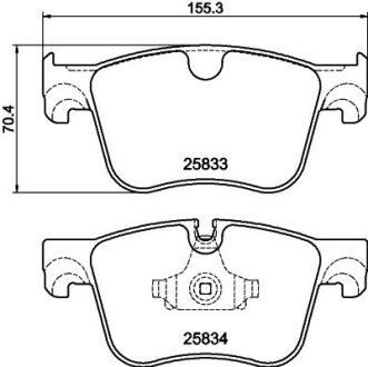 Гальмівні колодки дискові перед. Citroen C4 Picasso IIPeugeot 308 Sw II 1.2-2.0D 02.13- PAGID 8DB 355 020-981