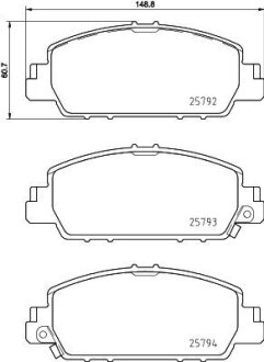 Гальмівні колодки дискові Honda Accord 2.4-3.5 15- PAGID 8DB 355 021-471