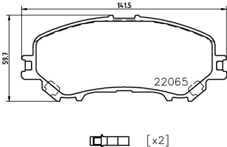 Колодки гальмівні дискові комплект; передн. PAGID 8DB 355 021-861