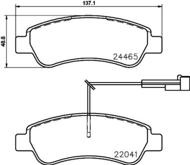 Гальмівні колодки дискові зад. Citroen Jumper Fiat Ducato Peugeot Boxer 2.2Hdi-3.0Hdi 14- PAGID 8DB 355 021-901