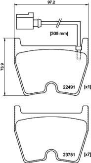 Колодки гальмівні, дискове гальмо PAGID 8DB355025171