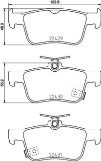 Тормозные колодки дисковые зад. Honda Civic 17- PAGID 8DB 355 025-251