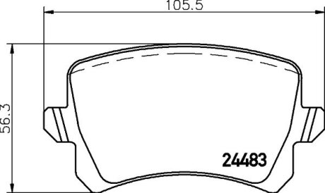 Колодки тормозные зад. Audi A6, Q3 Seat Alhambra Passat, Passat Alltrack, Passat CC, Sharan, Tiguan 1.4-4.2 05.04- PAGID 8DB 355 025-331