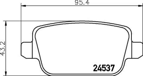 Гальмівні колодки дискові зад. Ford Galaxy, Mondeo 07- PAGID 8DB 355 025-351