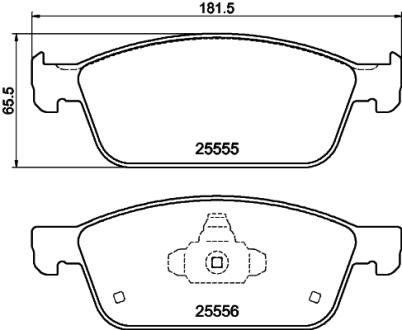 Гальмівні колодки дискові перед. Ford Focus 12-, Kuga II 2.0TDCI 13- PAGID 8DB 355 025-511