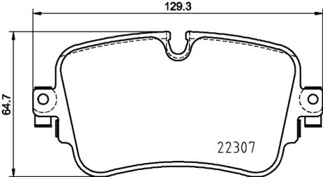 Тормозные колодки дисковые задние. Audi A6, A6 Allroad, A7, A8, E-Tron, Q7, Q8 Vw Touareg 2.0-Electric 11.09- PAGID 8DB 355 025-681