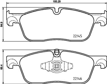 Тормозные колодки передние Land Rover Evogue 14- PAGID 8DB 355 025-701
