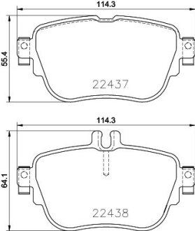 Тормозные колодки дисковые комплект; задн. / MB E-class W213 2016> PAGID 8DB355025781
