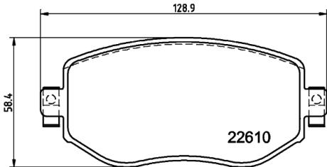 К-кт перед. тормозов. колодок Renault Megane IV 2015- PAGID 8DB 355 025-851
