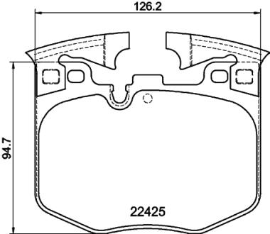 Гальмівні колодки передні BMW 5 (G30, F90), 5 (G31), 6 GRAN TURISMO (G32), 7 (G11, G12), 8 (G15, F92), X3 (G01, F97), X4 (G02, F98), X5 (G05, F95) 1.6-3.0D 07.15- PAGID 8DB 355 025-951