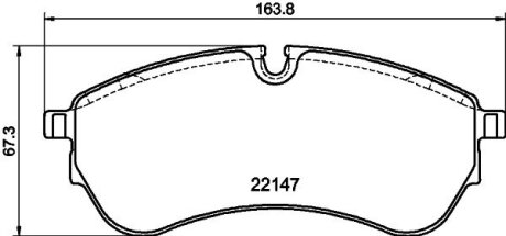 Колодки тормозные MAN TGEVW Crafter 2.0D 09.16- PAGID 8DB 355 032-921
