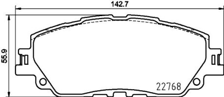 Тормозные колодки передние Lexus Ux Toyota Camry V70, Rav 4 V 2.0-3.5 08.17- PAGID 8DB 355 036-511