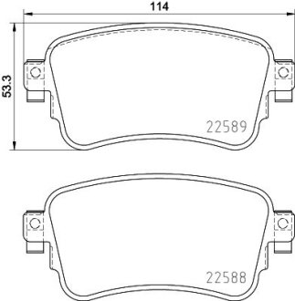 Колодки тормозные Citroen Jumpy, Spacetourer Opel Vivaro C, Zafira Life Peugeot Expert, Traveller Toyota Proace, Proace Verso 1.5D-Electric PAGID 8DB 355 037-681