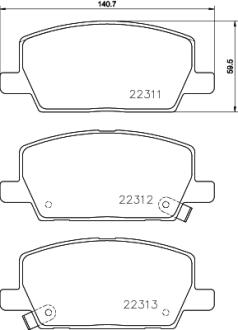 Колодки гальмівні (передні) Opel Insignia B 17-/ Mokka 12- (Mando) Q+ PAGID 8DB 355 040-001