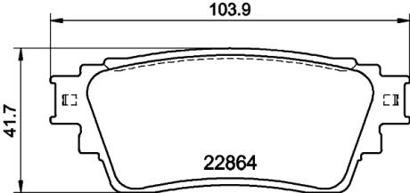 Колодки гальмівні, дискове гальмо PAGID 8DB355040501