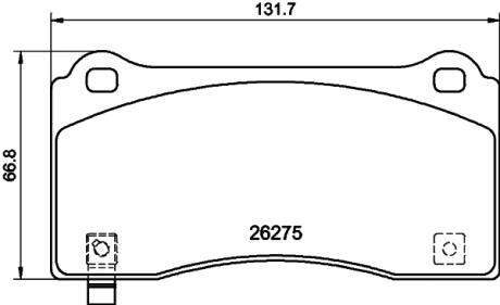 Колодки гальмівні передні TESLA MODEL 3 PAGID 8DB 355 040-861