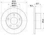 Гальмівний диск зад. Passat B5/Audi 100/A6 -05 (245x10) PAGID 8DD355102-801 (фото 4)