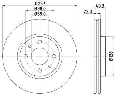 Диск тормозной передний Citroen Nemo PAGID 8DD 355 103-971