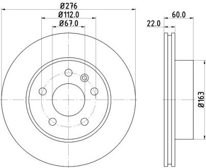 Диски гальмівні перед. MB Vito (638) 2.0-2.8 02.96-07.03 PAGID 8DD 355 104-521