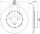Тормозной диск перед. BMW X3 (E83) 03-11 (325x25) PAGID 8DD355112-231 (фото 4)