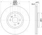 Диск тормозной передний Renault Scenic / Grand Scenic 1.5d dci 04-09 PAGID 8DD 355 113-061 (фото 4)