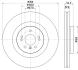 HELLA DB Тормозной диск вентил. W164, W251 PAGID 8DD 355 113-191 (фото 4)