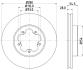 HELLA FORD Диск тормозной передний Transit 06- PAGID 8DD 355 113-261 (фото 4)