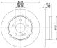 HELLA DB Тормозной диск задн W204 PAGID 8DD 355 114-181 (фото 4)