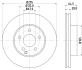 Тормозной диск перед. вентилев. высокоуголь. MB C (W204) 07- PAGID 8DD 355 114-201 (фото 4)