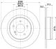 HELLA DB Диск тормозной задн.W204 PAGID 8DD 355 114-211 (фото 4)
