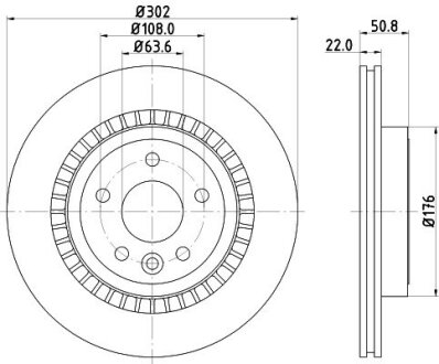 Диск тормозной Volvo XC60 I 2.0-3.2 05.08-12.17 PAGID 8DD 355 116-191