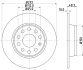 Диск тормозной зад. (271.8x48,3) Audi A3 09-/Seat Leon 05- PAGID 8DD 355 116-971 (фото 4)
