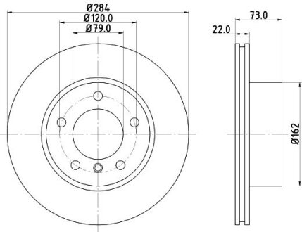 Диск тормозной перед. вентилируемый BMW 1(F20) "1,4-1,6 "F "10 PAGID 8DD 355 118-031