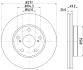 Диск гальмівний перед. TOYOTA AURIS, AURIS SPORTS, COROLLA 1.2-1.8H 10.12- PAGID 8DD 355 119-661 (фото 4)