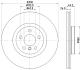 Диск тормозной передн. вентиль. BMW 2 F45 14- X1 F48 15- 330X24 V PAGID 8DD 355 122-641 (фото 4)