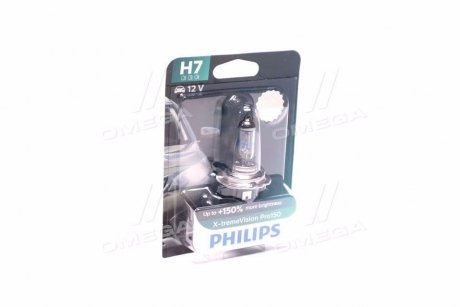 Лампа 12V H7 55W PX26d X-TREME VISION PRO +150% B1шт PHILIPS 12972XVPB1