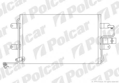 Радиатор кондиционера Audi A3 96-/VW Golf IV 97-/Skoda Octavia 97- Polcar 1323K8C2S