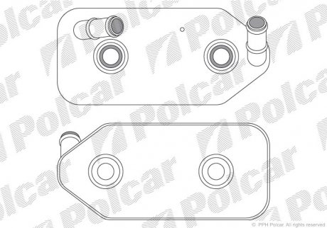 Радиатор масла VW BORA, GOLF IV,POLO CLASSIC 1.0-2.8 11.95-12.10 Polcar 1323L8-4