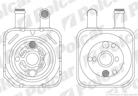 Радиатор охлаж. масл. Audi A4, A6VW Passat 2.5TDI 00- Polcar 1325L8-2