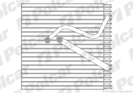 Випарювач кондиціонера Audi A3, TT Seat Alhambra Skoda Octavia, Yeti VW Caddy 1.0-3.6 02.03- Polcar 1331P8-1