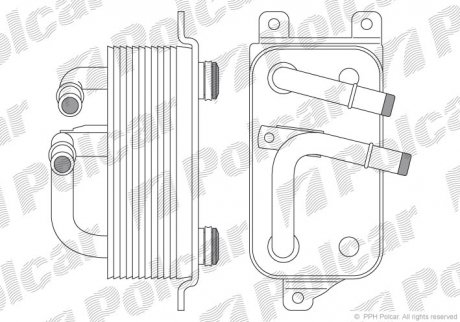 Радіатор масляний АКПП BMW 5 (E60/E61)/7 (E65/E66/E67) 2.0-4.4 01-10 Polcar 2017L8-4