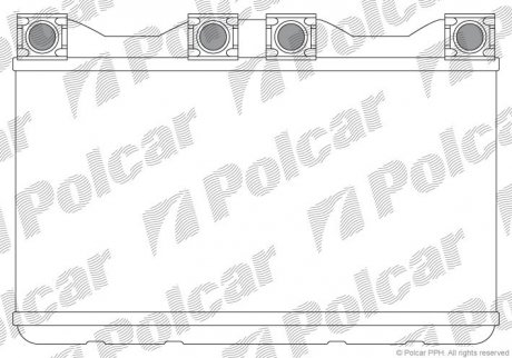 Радиатор отопления салона BMW 7(E38) Polcar 2022N8-1