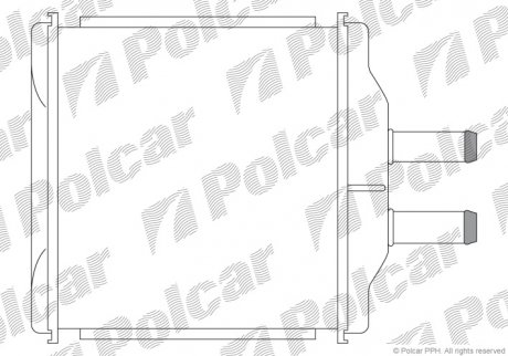 Радіатор опалювача Chevrolet Aveo Polcar 2500N8-1