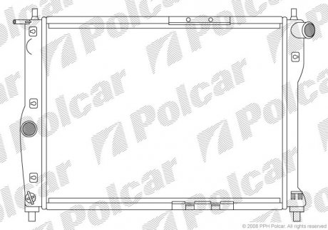 Радиатор Daewoo Lanos, Nubira 1,5-1,6 97- (без кондиционера) Polcar 291208A1 (фото 1)