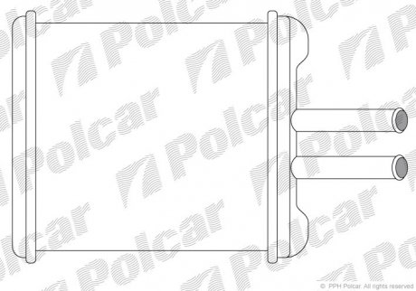 Радіатор пічки Daewoo Lanos/Nubira -all Polcar 2912N8A1