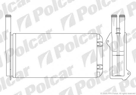 Радиатор печки Ford Escort/Orion/Sierra 90- Polcar 3206N8-1 (фото 1)