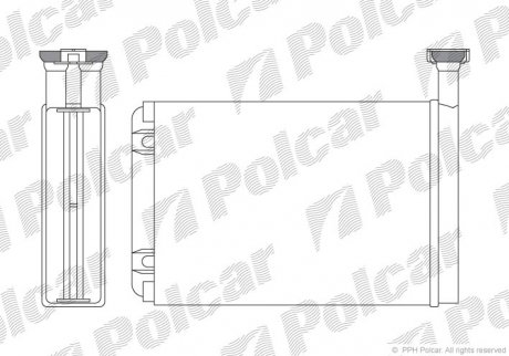 Радиатор обогрева Ford Mondeo 1.6 16v 94- Polcar 3216N8-2 (фото 1)